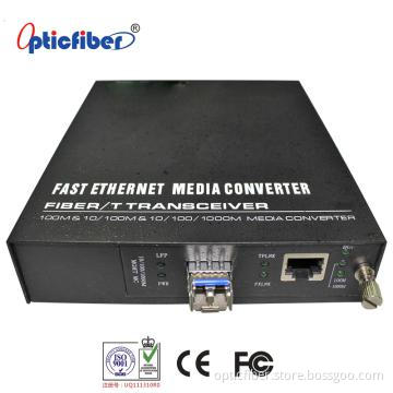 10/100/1000m Gigabit Ethernet Single Fiber Media Converter